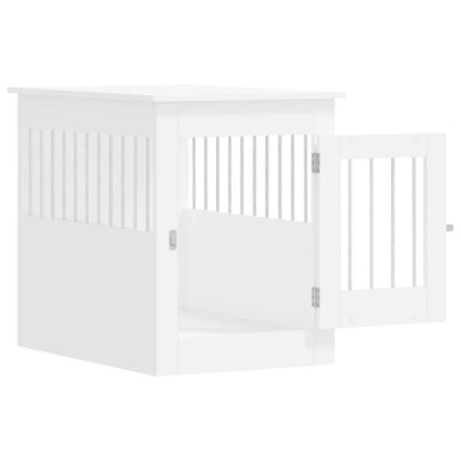 Hondenbench – Hondenkennel – Hondenkooi – Hondenhok – Hondenverblijf – Met Afneembaar Deksel – Stevige Metaalconstructie – 55x80x68 cm – Zwart-Wit – Geschikt Voor Binnen & Buiten