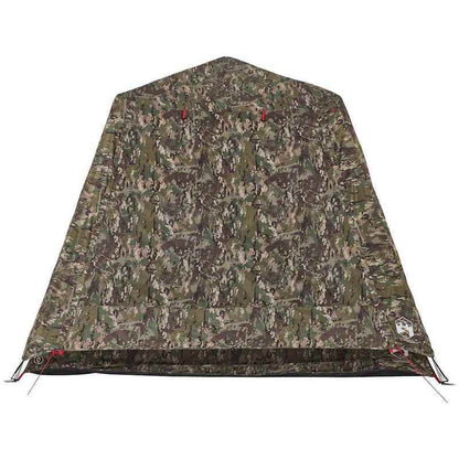 4-Persoons Tent – Kampeertent – Buitentent – Vissertent – Snel Opzetten – Lichtgewicht Polyester – Camouflage Groen – Met Ritsen Ventilatie