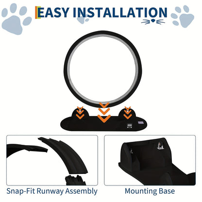 Kattenrad – Kattenloopwiel – Looprad Voor Katten – Huisdieren Rad – Binnen Speelrad – Extra Groot 114,3 cm – Stil En Met Ingebouwde Pedometer – Robuust ABS Materiaal