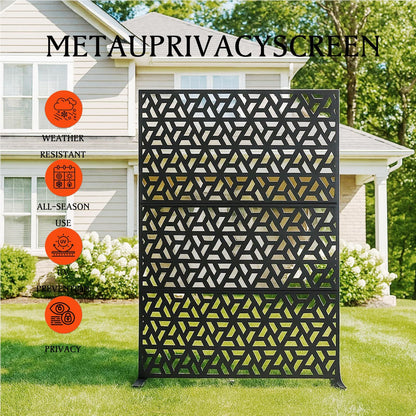 1pc Durable Outdoor Privacy Screen Panel | Galvanized Steel Sheet for Enhanced Privacy and Weather Resistance, Hard Type by HUFY
