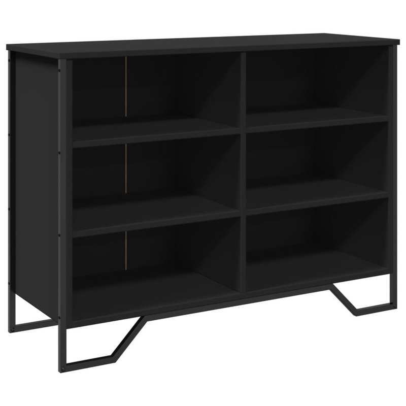 Sideboard 101x35.5x74.5cm Processed Wood Black Practical and removable
