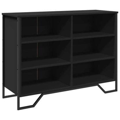 Sideboard 101x35.5x74.5cm Processed Wood Black Practical and removable