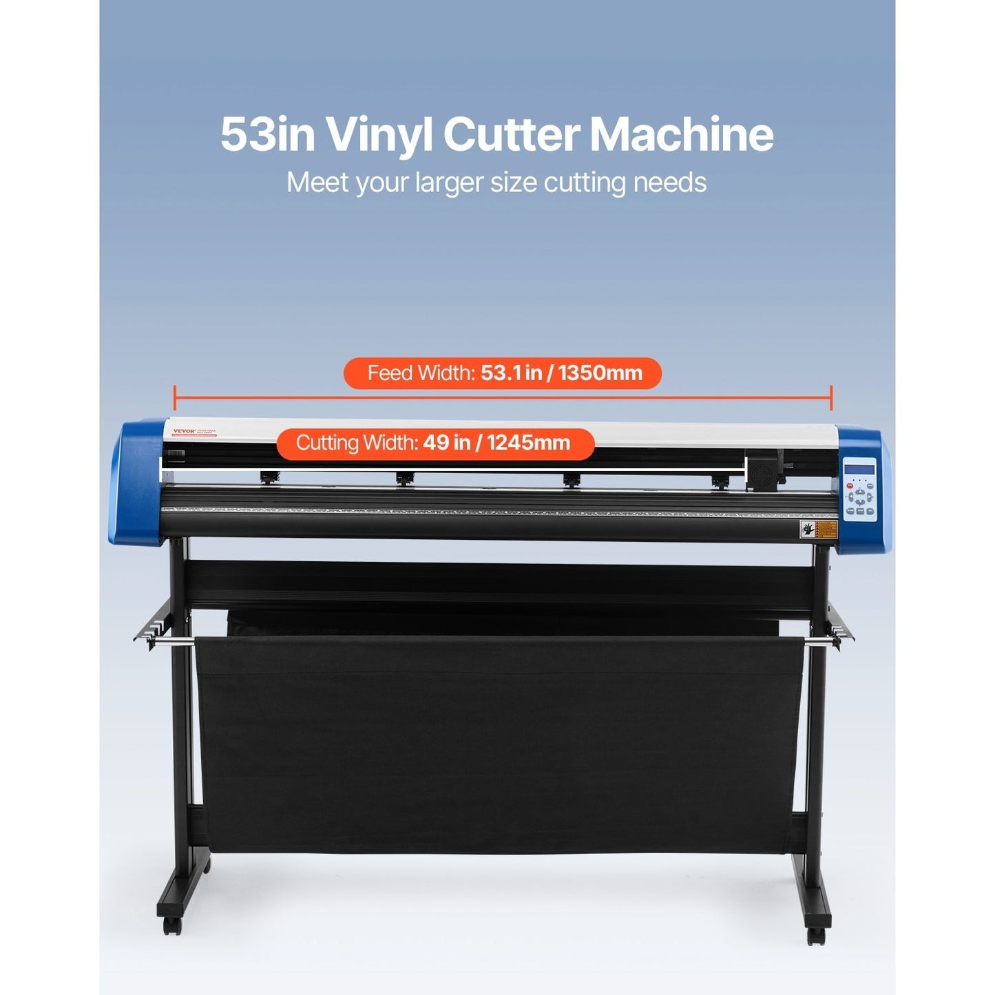 Contour Vinyl Cutter – Vinylsnijmachine – Snijplotter – Plotter – Vinylplotter – Zwart – Ingebouwd Optisch Oog – Snijbreedte 126 cm