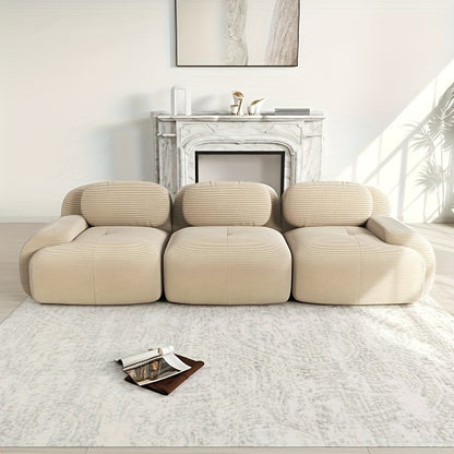 Bank – Sofa – 2-Zitsbank – Hoekbank – Loungebank – Modern Wit – Pluche Kussens – Makkelijk Schoon Te Maken