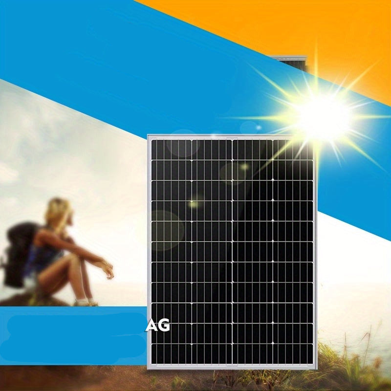 Monokristallijn Zonnepaneel – Zonnemodule – Solar Paneel – Zonnecel – Zonnepaneel 100W – Hoge Efficiëntie – Aluminium Frame