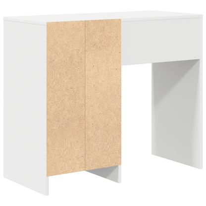 Bureau – Computertafel – Bureautafel – Werktafel – Schrijftafel – Wit Design – MDF & Hardhout – Met Lades en Opbergruimte