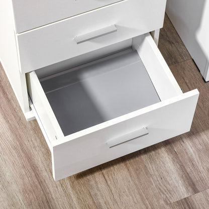 HOMCOM Office Storage Cabinet 3-Drawer Lockable Mobile File Cabinet 40 X 40 X 61.5 Cm White