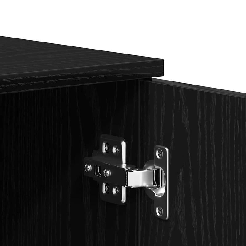 Ladekast – Kommode – Opbergkast – Dressoir – Ladenkast – Mat Zwart Met Gouden Handgrepen – Massief Hout, Volledig Gemonteerd