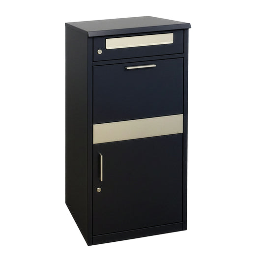 Brievenbus – Wandbrievenbus – Pakketbrievenbus – Postbus – Mailbox – Staand – Met Pakketvak – Gepoedercoat Staal & RVS – Inclusief Slot en 4 Sleutels