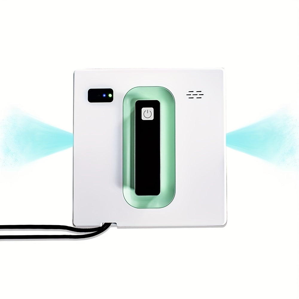 Raamrobot – Ramenreiniger – Glasreiniger – Ruitenwasser – Automatische Raamschoonmaker – Volledig Automatisch – Dubbele Sproeifunctie – Draadloos – Compact Wit