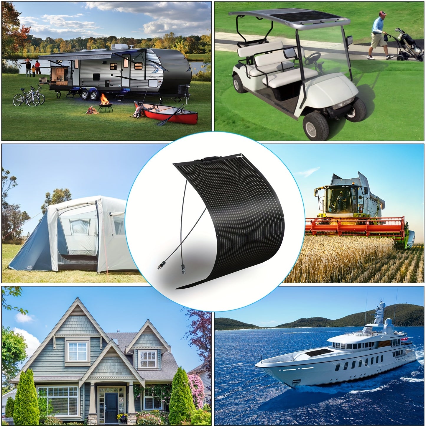 Zonnepaneelkit – Zonnepaneelset – Zonnepaneel – Zonne-energie – Zonne-installatie – 220W Flexibel – 2x110W Monokristallijn – 20A Laadregelaar – Off-Grid Systeem