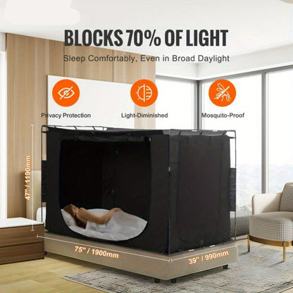 Bedtent – Klamboe – Muskietennet – Slaaptent – Bedhemel – Ademend Verduisterend Materiaal – Ruim Ontwerp Met Grondmat