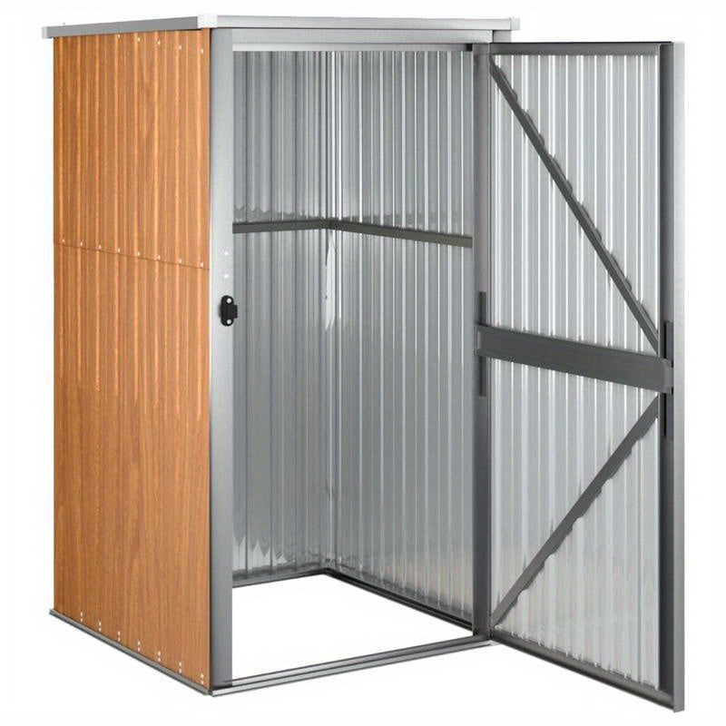 Tuinhuis – Tuinkast – Opbergbox – Buitenopslag – Tuinberging – Gegalvaniseerd Staal – Afmeting 88x89x161 cm – Bruin