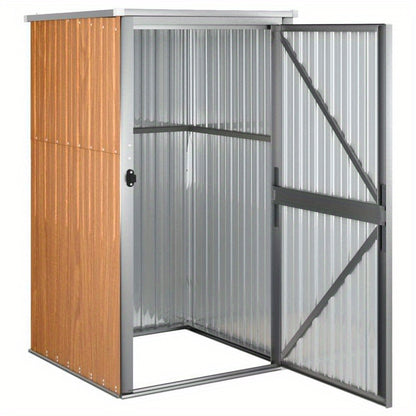 Tuinhuis – Tuinkast – Opbergbox – Buitenopslag – Tuinberging – Gegalvaniseerd Staal – Afmeting 88x89x161 cm – Bruin
