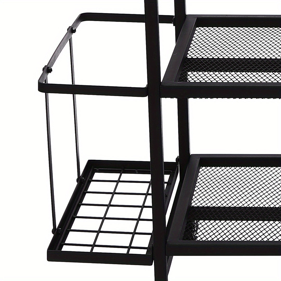 Goodslinesshop Ciounmb Gym Storage Rack Dumbbell Rack Multifunctional Dumbbell Stand Yoga Mat Shelf for Kettlebell, Dumbbells, Yoga Block, with Hooks and Lockable Wheels, Load Capacity 136kg [High-Quality Shop Now!], Fitness