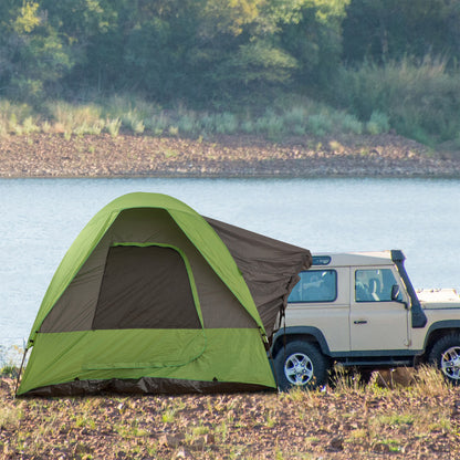 Car Tent, Camping Tent, Travel Tent for 4-5 People, Fiberglass Polyester, Green, 300 x 300 x 230 cm