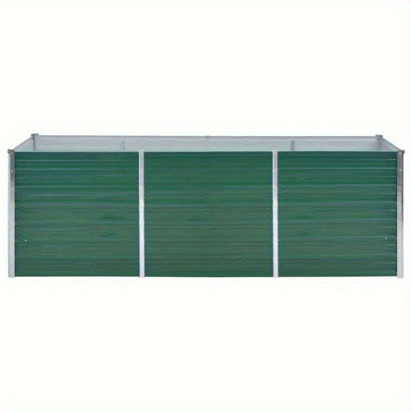 Hoogtebed Tuin – Verhoogd Bed – Plantbak – Moestuinbak – Plantenbak – Gegalvaniseerd Staal – 240x80x77 cm – Weerbestendig Groen