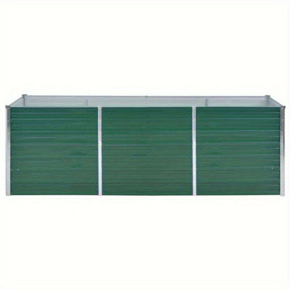 Hoogtebed Tuin – Verhoogd Bed – Plantbak – Moestuinbak – Plantenbak – Gegalvaniseerd Staal – 240x80x77 cm – Weerbestendig Groen