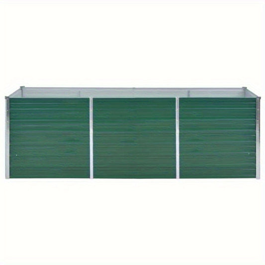 Hoogtebed Tuin – Verhoogd Bed – Plantbak – Moestuinbak – Plantenbak – Gegalvaniseerd Staal – 240x80x77 cm – Weerbestendig Groen