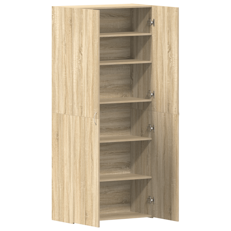 Schoenenkast – Schoenrek – Schoenopberger – Schoenenschrank – Schoenenmeubel – 14-18 Paar Schoenen – Modern Chêne Sonoma Hout – 80x35,5x180 cm