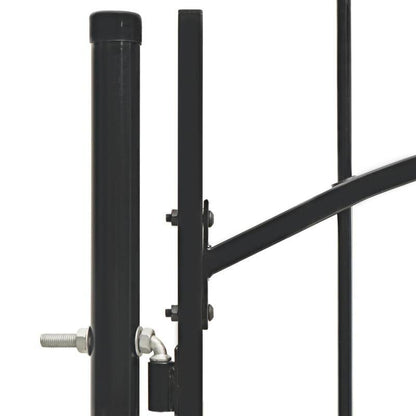 Tuinpoort – Tuindeur – Tuingaas – Hek – Poort – Zwart Stalen Design – 1x1,5 Meter – Eenvoudig Te Monturen – Verhoogde Tuinbeveiliging