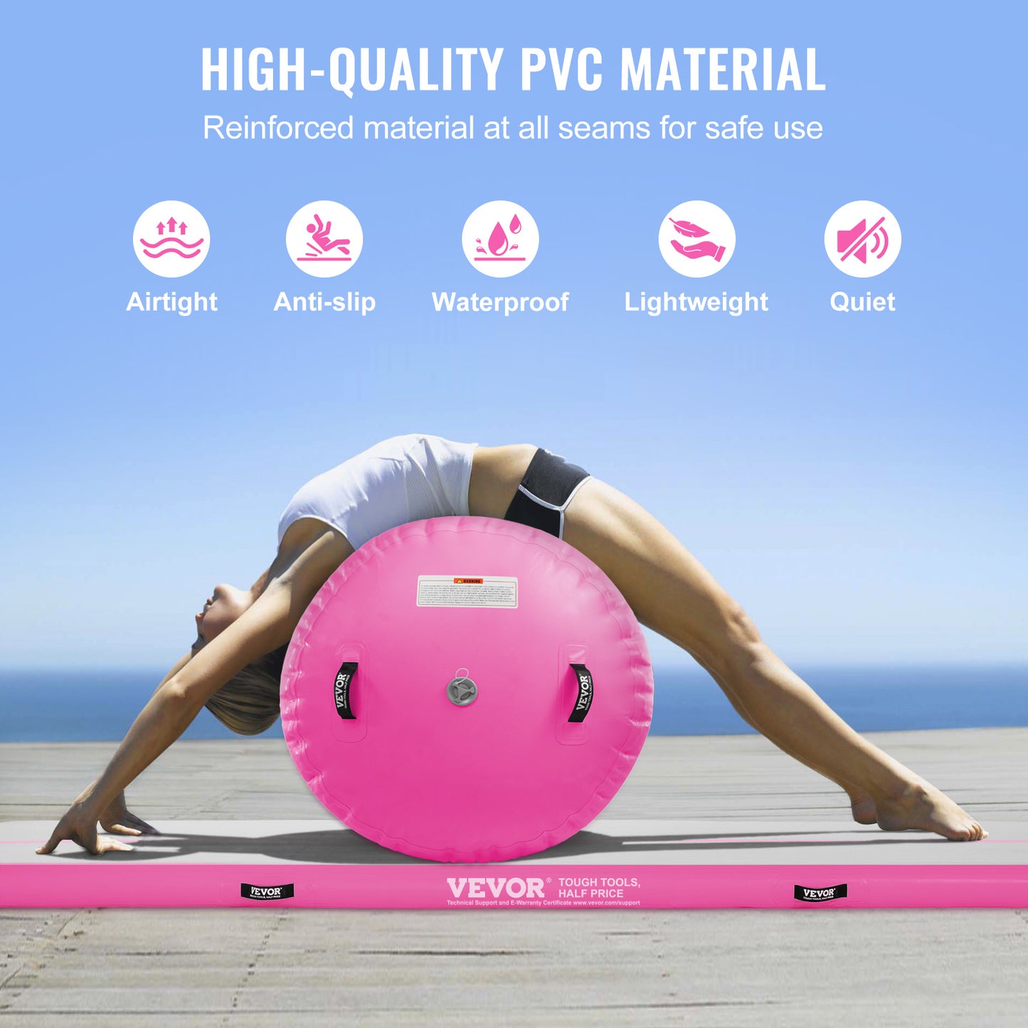 Opblaasbare Air Track Set – Gymmat – Turnmat – Opblaasbare Gymmat – Tumbling Mat – 2x 3,05x1m – Inclusief Elektrische Luchtpomp