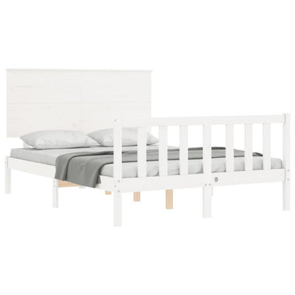 Bed Frame Without Materasso Bianco 120x200cm Wood Massello Pino Removable and durable