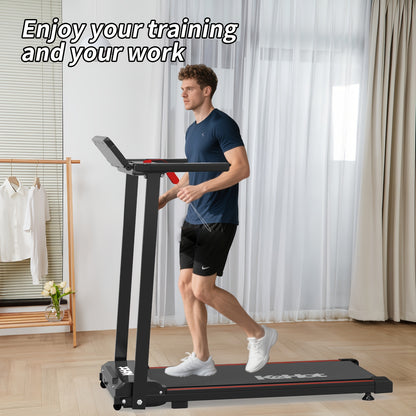 Treadmill | 1-12 Km/h Speed, 12 Training Modes, App Connectivity, LED Display With Remote, 100kg Capacity, Quiet & Foldable Design | Black Rubber, Kehot Brand, Wireless Wireless Music & App, Without Battery