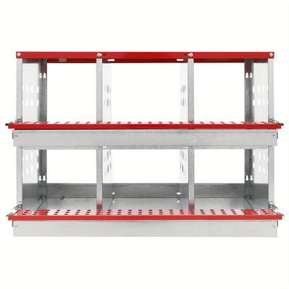 Kippenlegbak – Kippenhokbak – Eiplaats – Nestkast – Legbak – Gegalvaniseerd Staal – 6 Compartimenten – Rollenbodem – Ventilatiepanelen – Duurzaam – Ruim