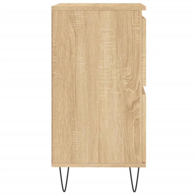 Sideboards – Opbergmeubel – Dressoir – Kast – Ladekast – Bruin Sonoma Eiken – Hardhouten Constructie – Compact Minimalistisch Design