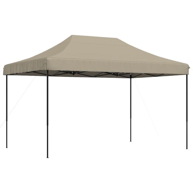 Collapsible Pop-Up Party Tent 440X292X315 Cm in Taupe Color