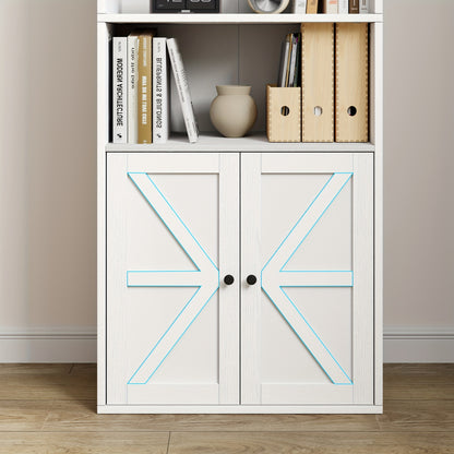 Boekenkast – Boekenrek – Vakkenkast – Opbergkast – Wandkast – Industrieel Hout – 29,97 cm Diep – 181,36 cm Hoog
