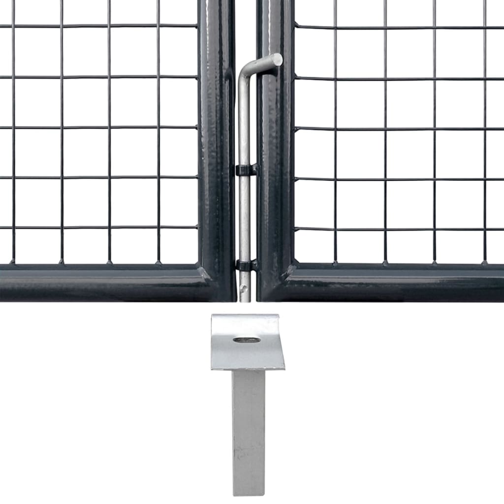 Tuinpoort – Tuindeur – Hek – Afsluithek – Poort – Gegalvaniseerd Staal – 175 cm Hoogte – Roestbestendig Met Slot En Sleutels