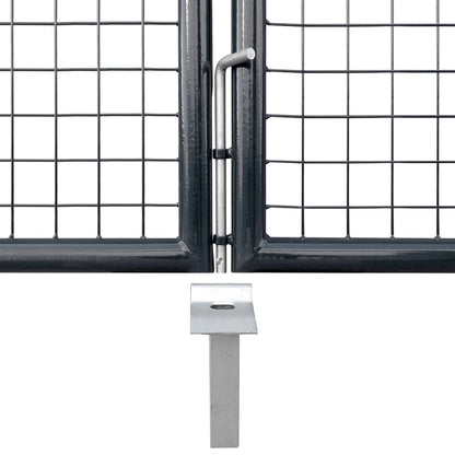 Tuinpoort – Tuindeur – Hek – Afsluithek – Poort – Gegalvaniseerd Staal – 175 cm Hoogte – Roestbestendig Met Slot En Sleutels