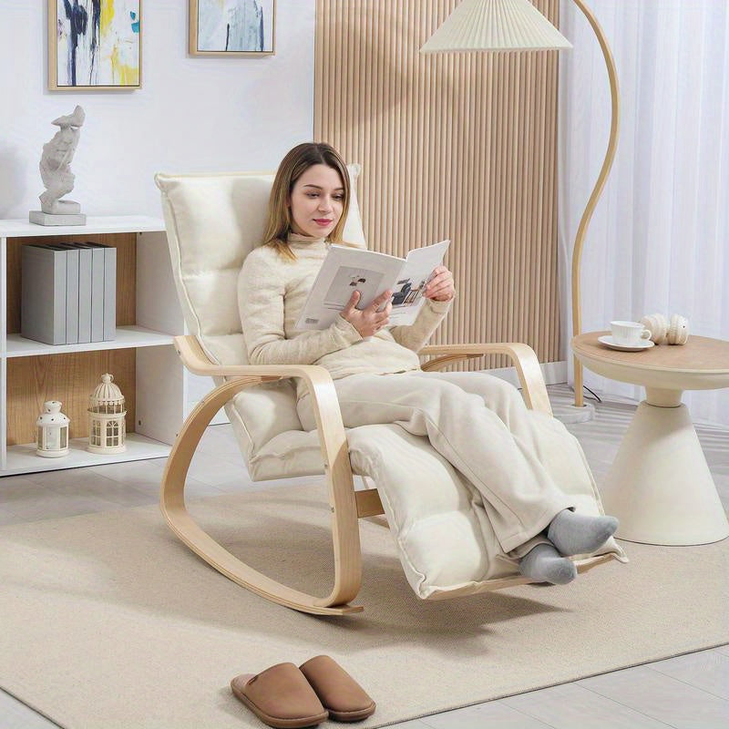 Schommelstoel – Relaxstoel – Fauteuil – Loungestoel – Voedingsstoel – Ergonomisch Ontwerp – Stevig Metalen Frame