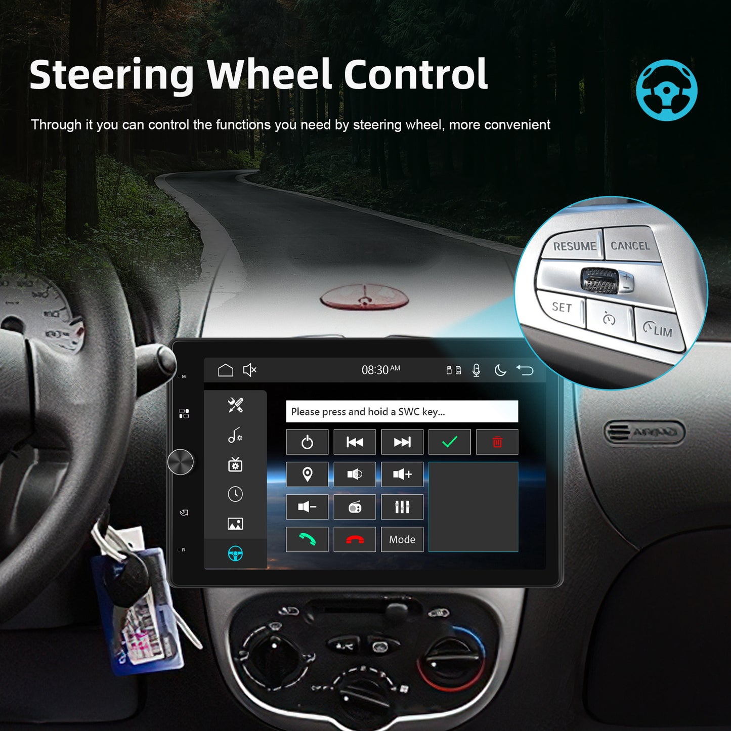 Single DIN Autoradio – Auto Radio – Autospelers – GPS Radio – Multimedia Speler – Met 12 LED AHD Camera & Microfoon – 10,4 Inch 2.5D HD Touchscreen – Wired CarPlay en Android Auto