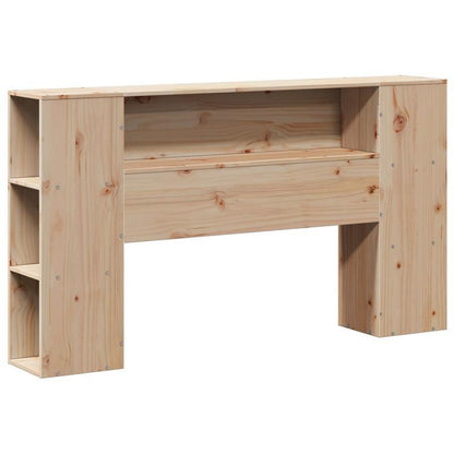 Modern Bed Met Boekenkast – Eenpersoonsbed – Ruimtebesparend Bed – Slaapbank – Opklapbed Marrone – 120x190 cm – Massief Houten Frame – Verwijderbare Pootjes