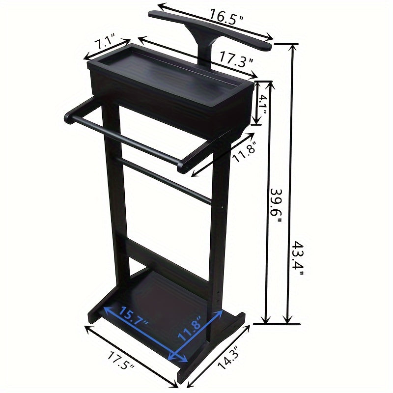 Houten Kledingstandaard – Kledingrek – Jasstandaard – Outfit Organizer – Opbergmeubel – Compact Ontwerp – Stevig Houten Materiaal