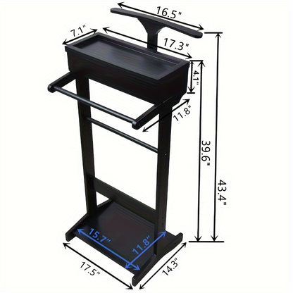 Houten Kledingstandaard – Kledingrek – Jasstandaard – Outfit Organizer – Opbergmeubel – Compact Ontwerp – Stevig Houten Materiaal