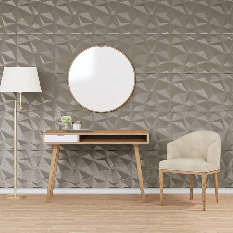 48 Wall Panels Diamond 12 Square Meters 50X50 Cm XPS Concrete