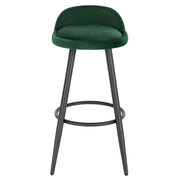 Barkruk - Bar stoel - Bar stoelen set 2 - Cafékruk Barmeubilair - Bar gereedschap cocktails - Fluwelen barkrukken - 120 kg - Donkergroen fluweel