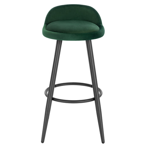 Barkruk - Bar stoel - Bar stoelen set 2 - Cafékruk Barmeubilair - Bar gereedschap cocktails - Fluwelen barkrukken - 120 kg - Donkergroen fluweel