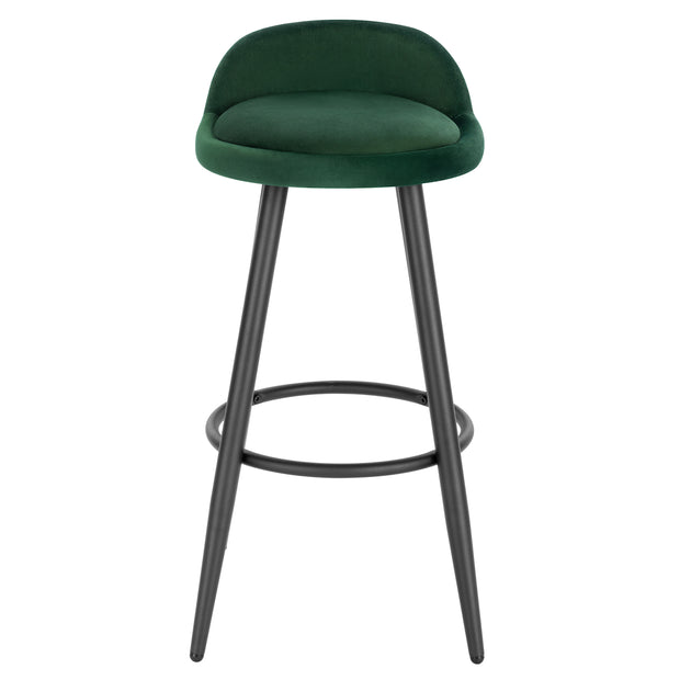 Barkruk - Bar stoel - Bar stoelen set 2 - Cafékruk Barmeubilair - Bar gereedschap cocktails - Fluwelen barkrukken - 120 kg - Donkergroen fluweel