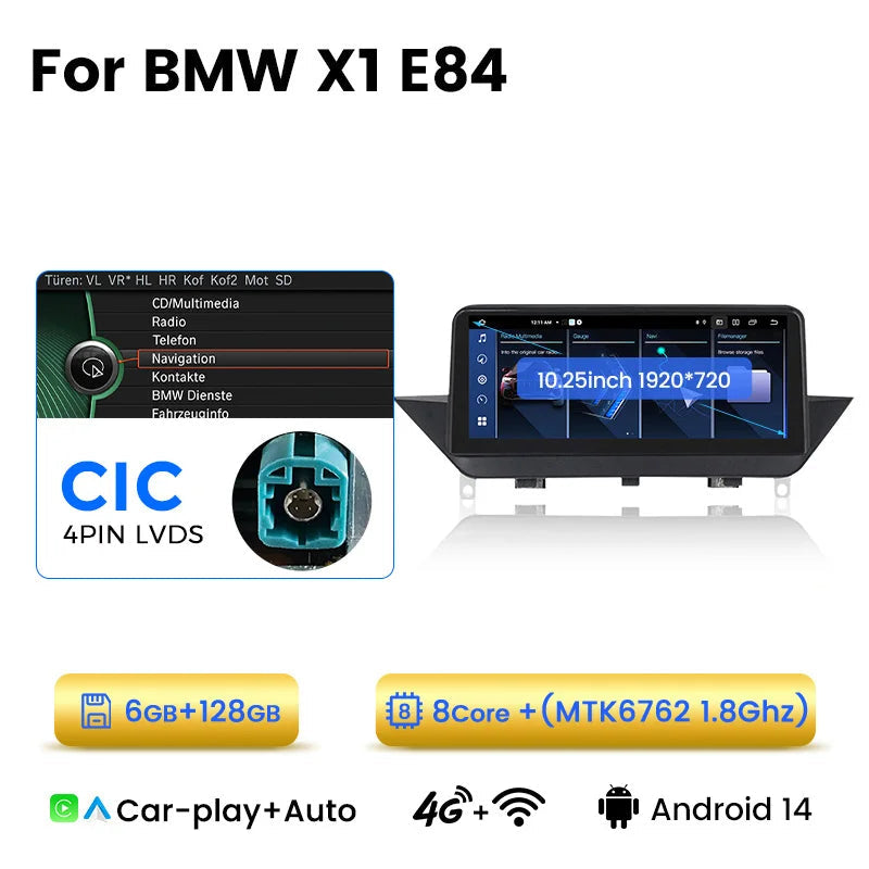 Multimedia Speler – Auto Entertainment Systeem – GPS Navigatie – CarPlay Android Auto – Touchscreen 10,25 Inch – DSP 32-Band Equalizer – 4G Ondersteuning Optioneel