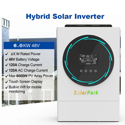 Hybride Zonnestroomomvormer – Solar Omvormer – Zonne-energie Omvormer – Off-Grid Inverter – 120A MPPT Lader – Parallel Schakelbaar
