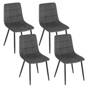 Eetkamerstoel - Eetkamerstoelen - Eetkamerstoelen Set van 4 - Stoelen Eetkamerstoelen - Fluwelen Keukenstoelen - met Rugleuning - voor Woonkamer Restaurant - Crème