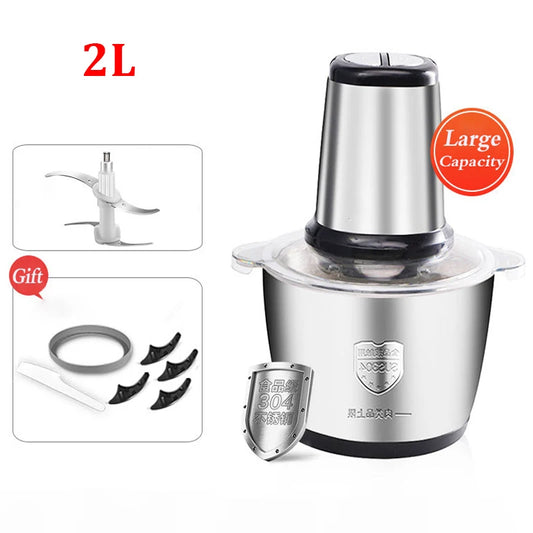 Vleesmolen - Gehaktmolen - Meat Grinder - Elecktrisch - Machine - Foodprocessor - Meat Mincer - Keukenmixer - Keukenmachine - 2L - Zwart - QUORE