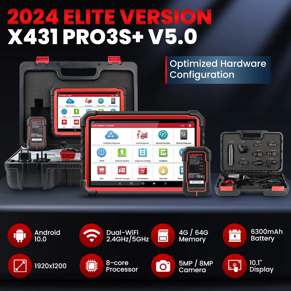Bluetooth Diagnose Tool – OBD2 Scanner – Auto Diagnosetool – Code Reader – Truck Scanner – Bi-directionele Testen – OEM Topologiekaart – 41+ Resetfuncties – Online ECU Codering – Groot 10,1 Inch Scherm