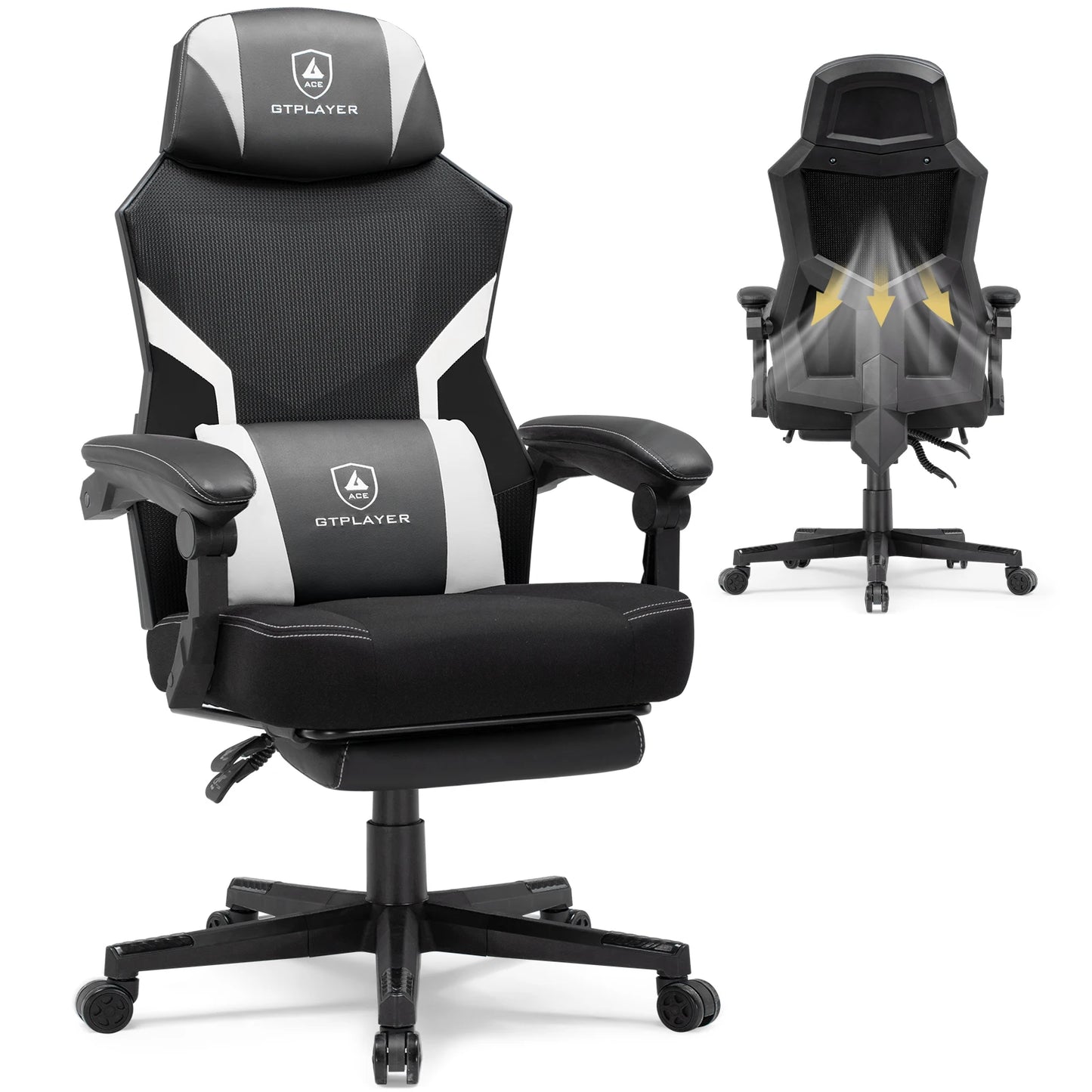 Bureaustoel – Kantoorstoel – Gamingstoel – Werkstoel – Mesh Stoel – Ademend Mesh Materiaal – Instelbare 135° Kantelfunctie