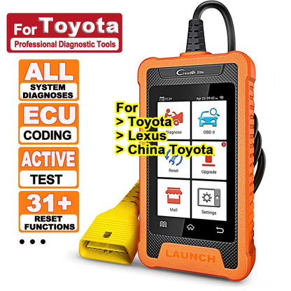 OBD Scanner - OBD2 - Auto Scanner - Auto uitlezen - Diagnose Apparatuur voor Auto's - Autoscanner - Autodiagnosetool - Actieve Test - Slimme Diagnose - 30+ Resetservices - ECU-Codering - OE-Niveau Diagnose - voor Toyota